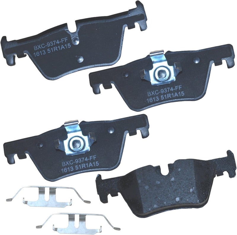 Bendix Premium SBC1613 Ceramic Rear Brake Pads for Select Models BMW 118i,120i,220i,228i,xDrive,230i,318i,320i,328d,328i,GT 330e,330i,420i,Gran Coupe,428i,430i,Coupe - Image 1